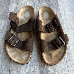 Birkenstock Arizona Suede Leather Size 7 Brown
